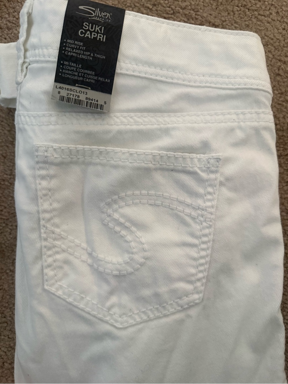 Silver Jeans Suki Capri Women's Jeans - White